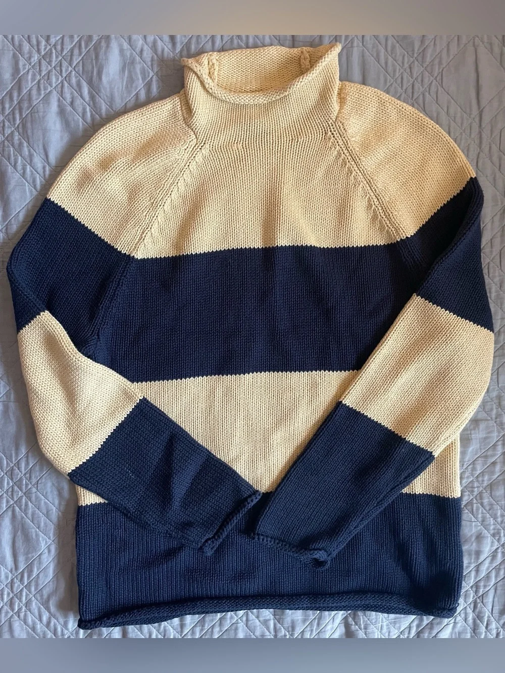 J. CREW 1988 RollneckT™ sweater in Rugby Stripe Size S $118 CQ895